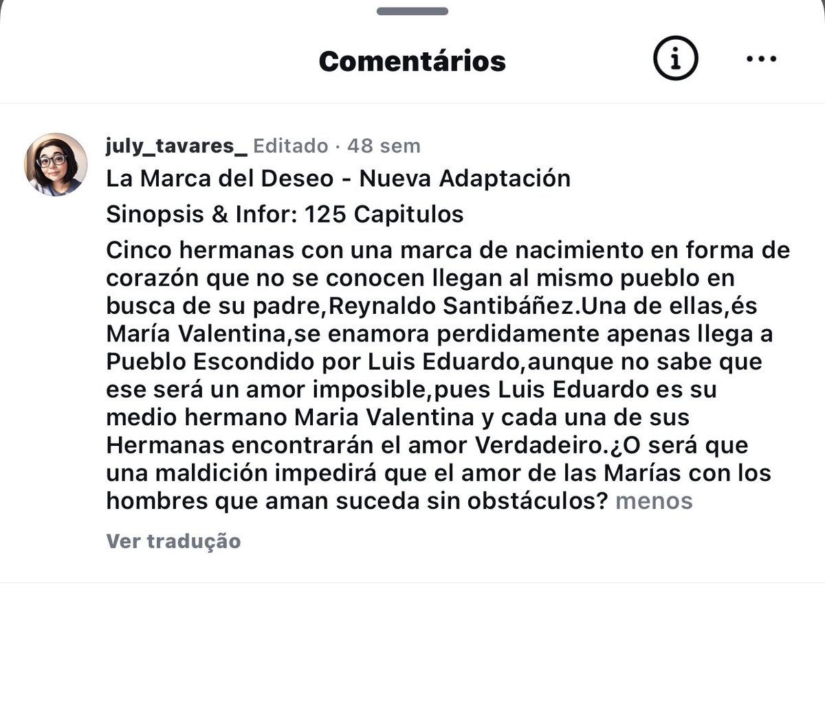 JulyGom65575997's tweet photo. @productor_mejia 
telenovela para adaptación la marca del deseo https://t.co/hQyT7XVj8y