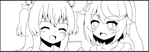 最後のコマのテイマヤ線画
可愛く描けた気がする 