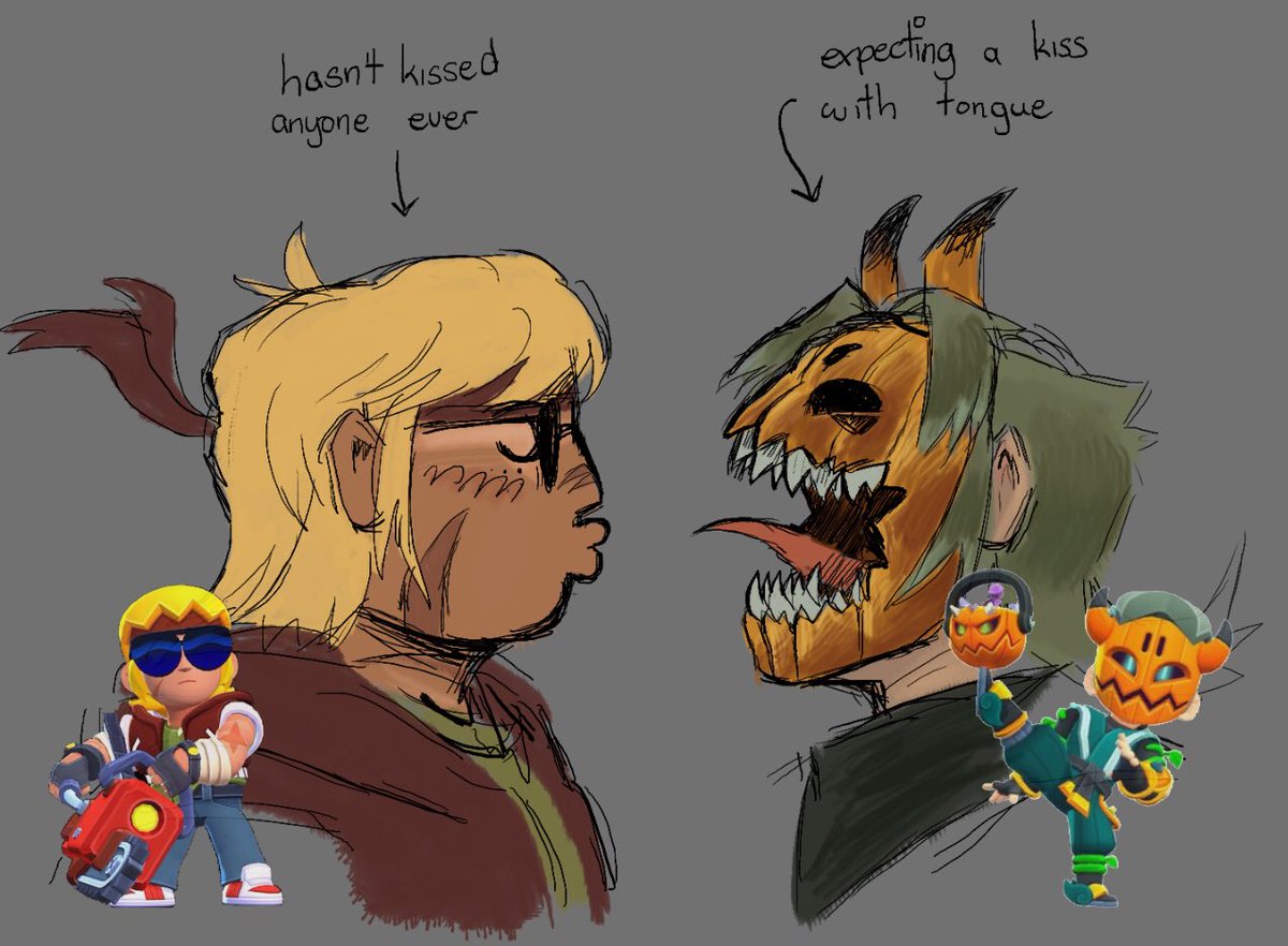 FangBusta's tweet image. Somebody write a fic about chainsaw buster and kabocha fang I’m begging