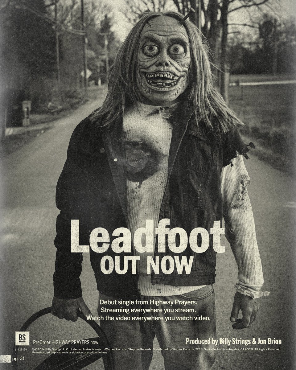 Highway Prayers 🛞 The new album releases on September 27. PreOrder LP / CD now.
Listen to the first single, Leadfoot, out now!

VINYL EXCLUSIVES:
→ Billy Strings Store Exclusive - Limited Edition Black &amp; Green Splatter Vinyl
→ Billy Strings Store  Exclusive - Limited Edition