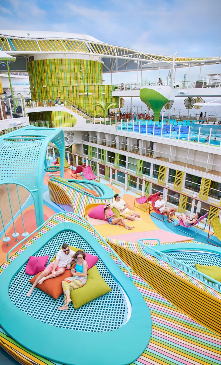 MagicalVacation's tweet photo. Have you ever thought what it would be like to sail on the largest cruise ship in the world? Now you can, onboard Icon of the Seas! From adrenaline-pumping heights above the ocean to 7 unique pools, prepare for non-stop thrills and relaxation. 🏄‍♂️⛱️  #RoyalCaribbean #IconOfTheSeas https://t.co/c9X8L1dNcW
