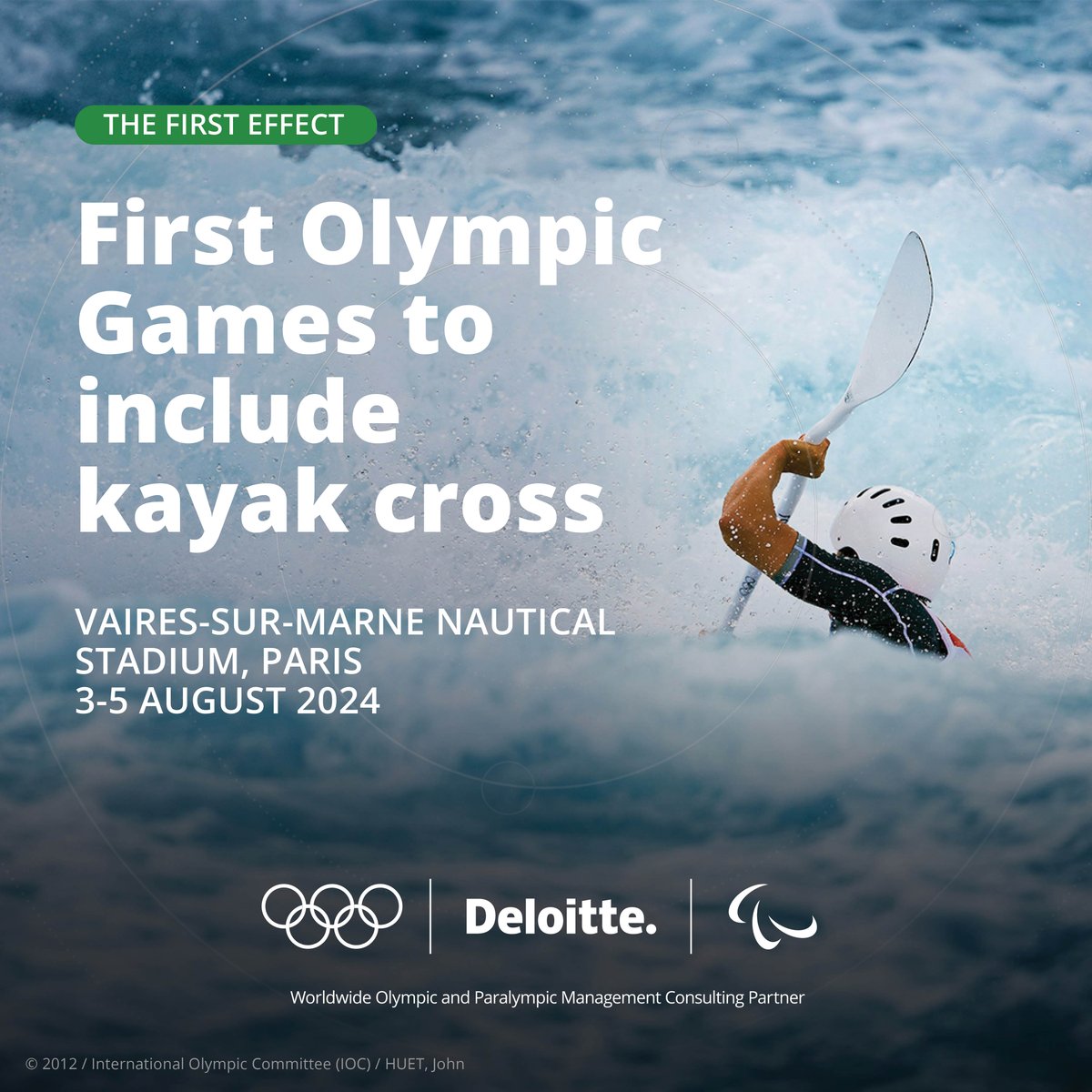 Deloitte's tweet photo. Looking for a new event to be excited for at #Paris2024? Introducing: kayak cross! This is its first appearance at the #Olympics and we can’t wait to see the competition unfold. See how #Deloitte is tracking the impact of firsts in #TheFirstEffect
https://t.co/42uyDnA6Lw https://t.co/kKcBDEj3m5