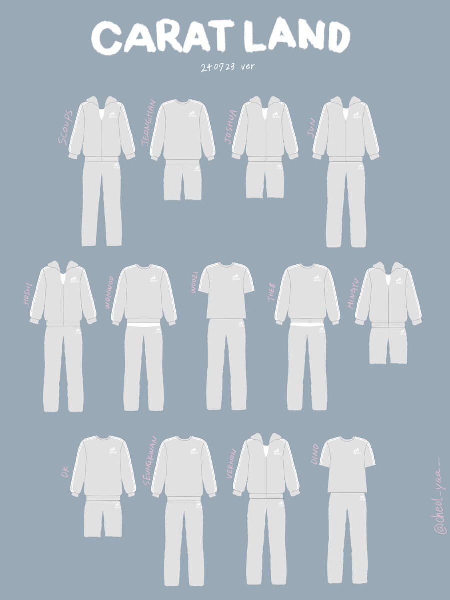 SEVENTEEN in CARAT LAND - adidasジャージのセブチ衣装まとめ