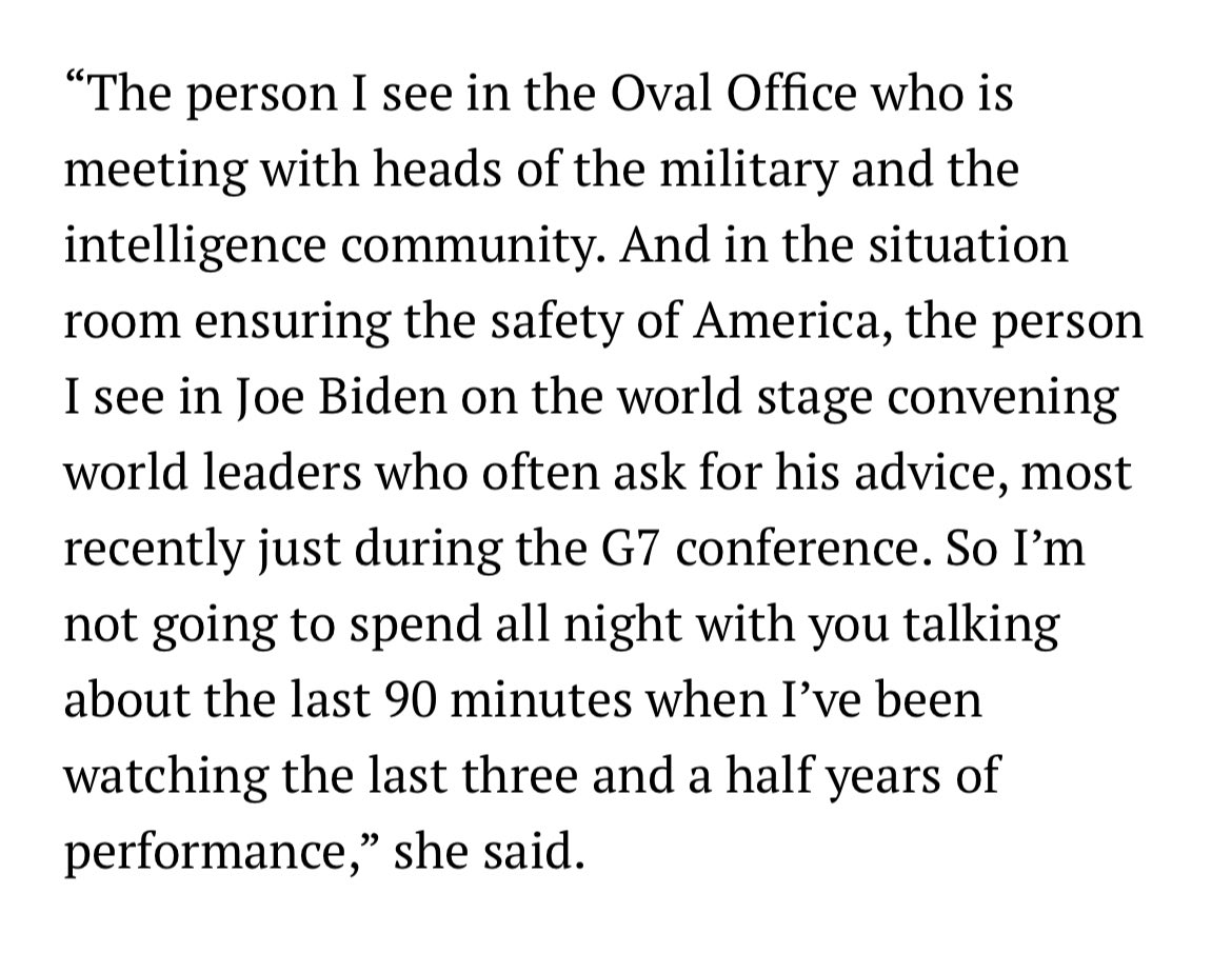 jackicook1950's tweet image. This are Kamala’s words after the debate!! #thebiglie