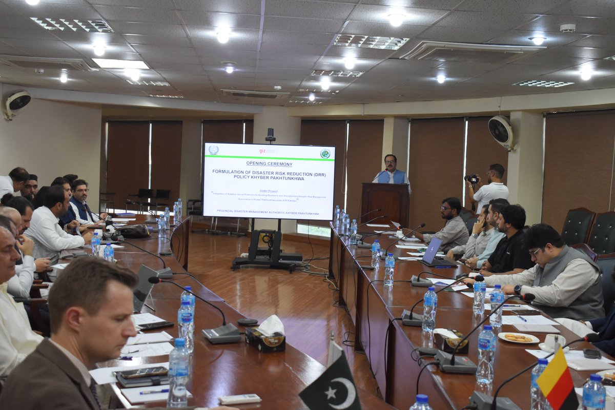 PDMAKP's tweet photo. In a landmark move, the PDMA, with support from @giz_gmbh , has commenced the development of Khyber Pakhtunkhwa’s Disaster Risk Reduction (DDR) Policy.
#PDMAKP #pdmaupdates #GIZ #adaptivesocialprotection #drrpolicy #InauguralCeremony
@CSKPOfficial
@GovernmentKP
@caesar_kahn https://t.co/3j0NCg2VOZ