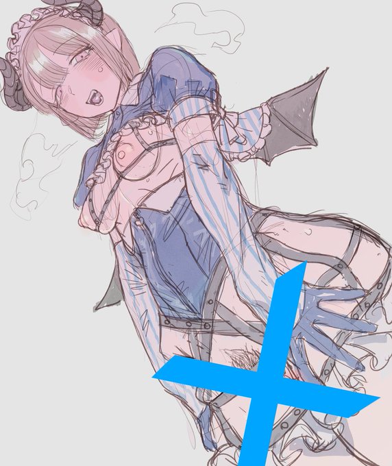 これはでぃすこ～どで書いてたサキュバスさんの落書きです 