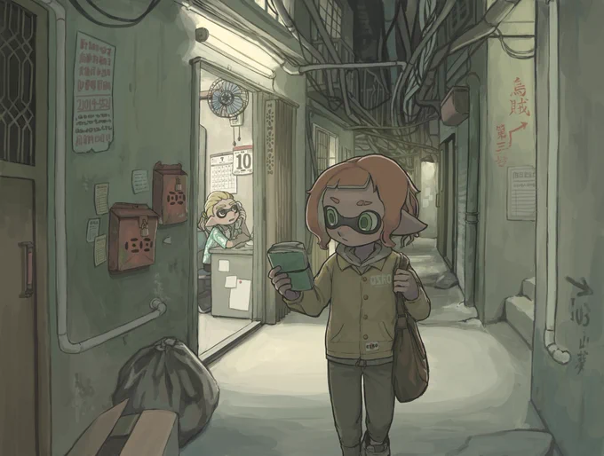 好きなように描いたイカ絵配管を生やすのが楽しかったです 