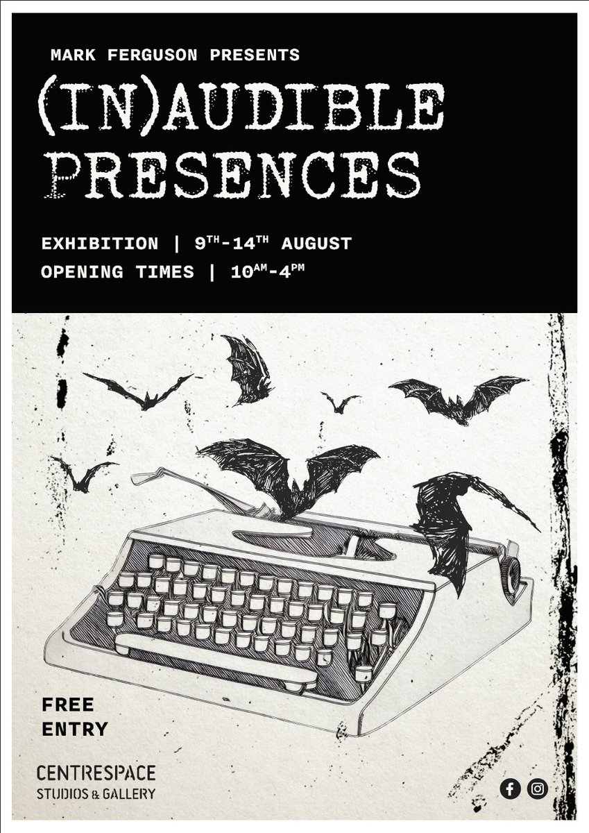 Do check this out of you're in Bristol - (In)audible Presences by Mark Ferguson, an ongoing, long-term exploration of the documentation practices associated with wildlife sound recording. 9-14 Aug 2024 centrespace.org.uk/whats-on/inaud…