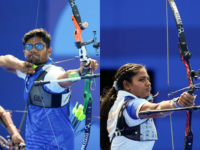 htTweets's tweet photo. #ParisOlympics2024 #Archery  | India's Ankita Bhakat and Dhiraj Bommadevara enter archery mixed team semi-final after beating Pablo Acha Gonzales and Elia Canales of Spain 5-3.  

One win away from a medal!

Track LIVE updates from #Paris2024   here

https://t.co/RHmpUgRwkp https://t.co/lb8Oo5eyOe