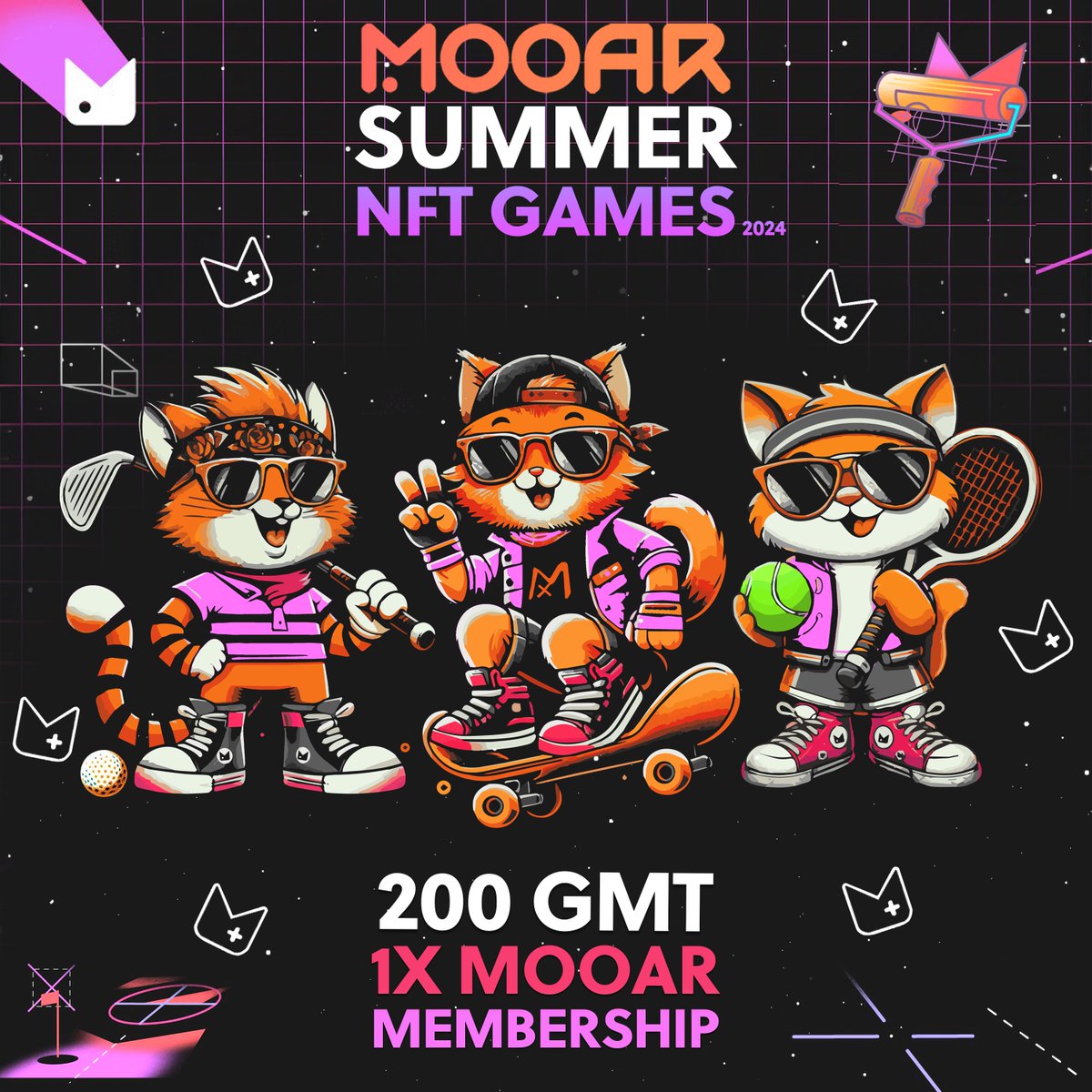 TatsianaSTEPN's tweet photo. 🪄 Time to #MOOAR Summer NFT Games 🏋🏻‍♀️🤽‍♀️🚴‍♀️

💸 Prize Pool - 200 $GMT - 4 winners 🤩 (random)
🏆 1 x MOOAR + Subscription for best one (With the best quality of implementation of the task)

🪄 Task - Using GNT on MOOAR, create an athlete cat associated with some kind of summer sport.

Like ❤️ and Retweet 🔁

Put #MOOAR #SummerNFTGames 

👥 Tag 2 friends 

✅ Follow @TatsianaSTEPN @Stepnofficial @Crypto30Y 

🗓️ Date: until August 7 

Let’s start the Games…🚀