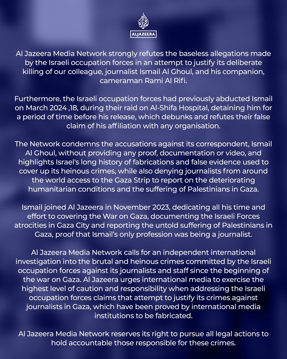 Al Jazeera English tweet media