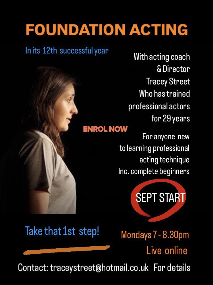 TraceyStreet19's tweet image. ENROLLING NOW FOR SEPTEMBER INTAKE‼️ Whether acting is a hobby &amp;amp; u want to learn more or if u have ambitions to work professionally 1 day - all are welcome to this great introductory course in professional acting technique. ⭐️⭐️⭐️⭐️⭐️ in its 12th successful yr #LiverpoolHour