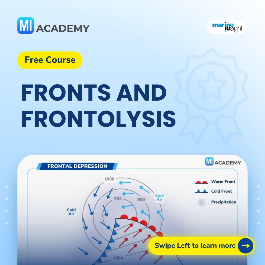 MarineInsight's tweet photo. 🧭 Ready to Master Fronts & Frontolysis?
🚤Enhance your #maritime expertise with our free #Fronts & #Frontolysis course.
👉Are you ready to skill up? Visit #MarineInsight Academy!
🔗https://t.co/zqvu4DqWI8
#shipping #shippingindustry #maritimeindustry #maritimesafety https://t.co/zlZ37T0R4o