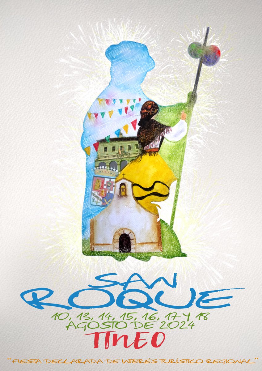 Ya conocemos el cartel ganador de las 𝐅𝐢𝐞𝐬𝐭𝐚𝐬 𝐝𝐞 𝐒𝐚𝐧 𝐑𝐨𝐪𝐮𝐞 𝟐𝟎𝟐𝟒. 
Autora: Almudena Cuervo Conde.

#Tineo #Asturias