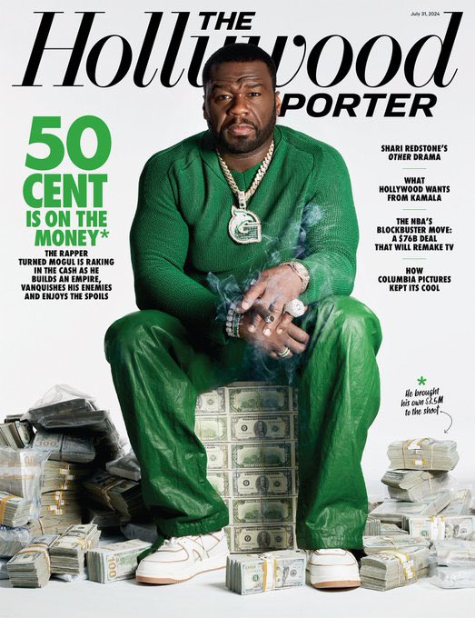 DailyRapFacts's tweet photo. 50 Cent brought $3.5 Million in cash to a photoshoot with Hollywood Reporter magazine 💰 https://t.co/YlsOAHb4XR