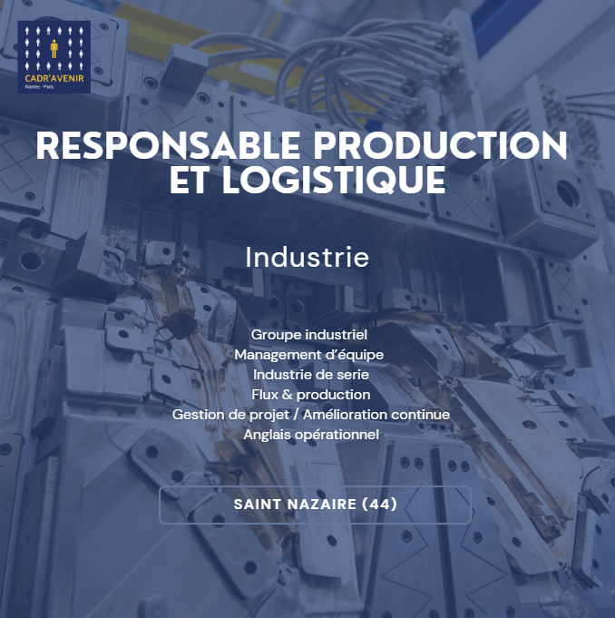 CadrAvenir's tweet photo. Nous recrutons pour notre client, un industriel basé à St Nazaire (44), un(e) Responsable de production et logistique. 
 
L'offre en détails ici 👉: 

https://t.co/lkPEtDJGco https://t.co/VE8j18ol42