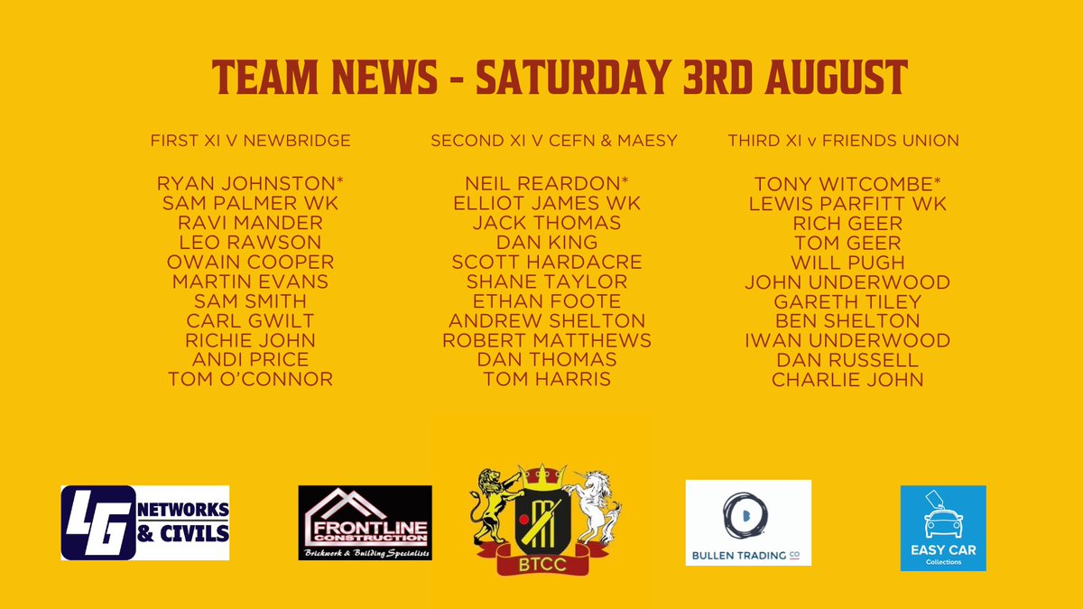 It's local Derby week for the 1s and 2s! First XI host Newbridge, Seconds travel to Cefn Fforest and Thirds travel to Cardiff to play Friends Union, go well all!!