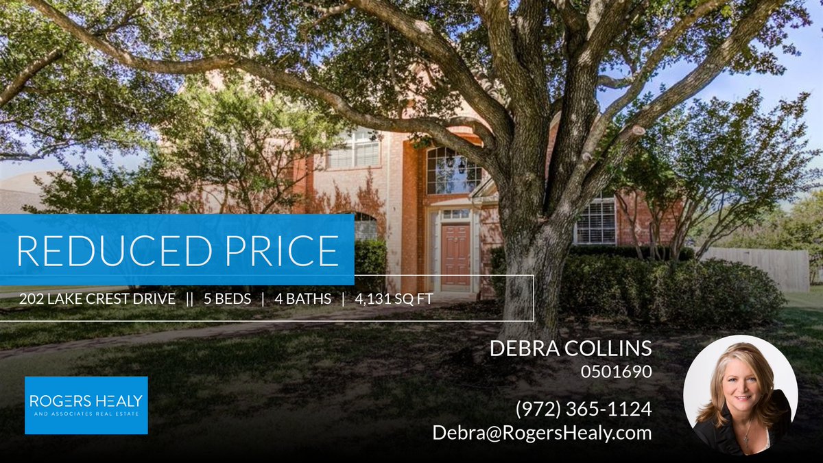 ddcollins's tweet image. 📍 Reduced Price 📍 This recently reduced home at 202 Lake Crest Drive in Southlake won't last long, so, don't wait to set up a showing! Reach out here or at (972) 365-1124 for more information!

Debra Collins
Real Estate Agent homeforsale.at/202_LAKE_CREST…