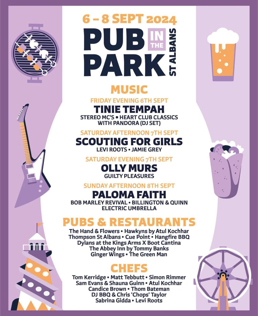 Guilty Pleasures joins <a href="/Pubinthepark_/">Pub in the Park</a> again in September. This time warming up the main stage for Olly Murs.

Further details
pubintheparkuk.com/st-albans