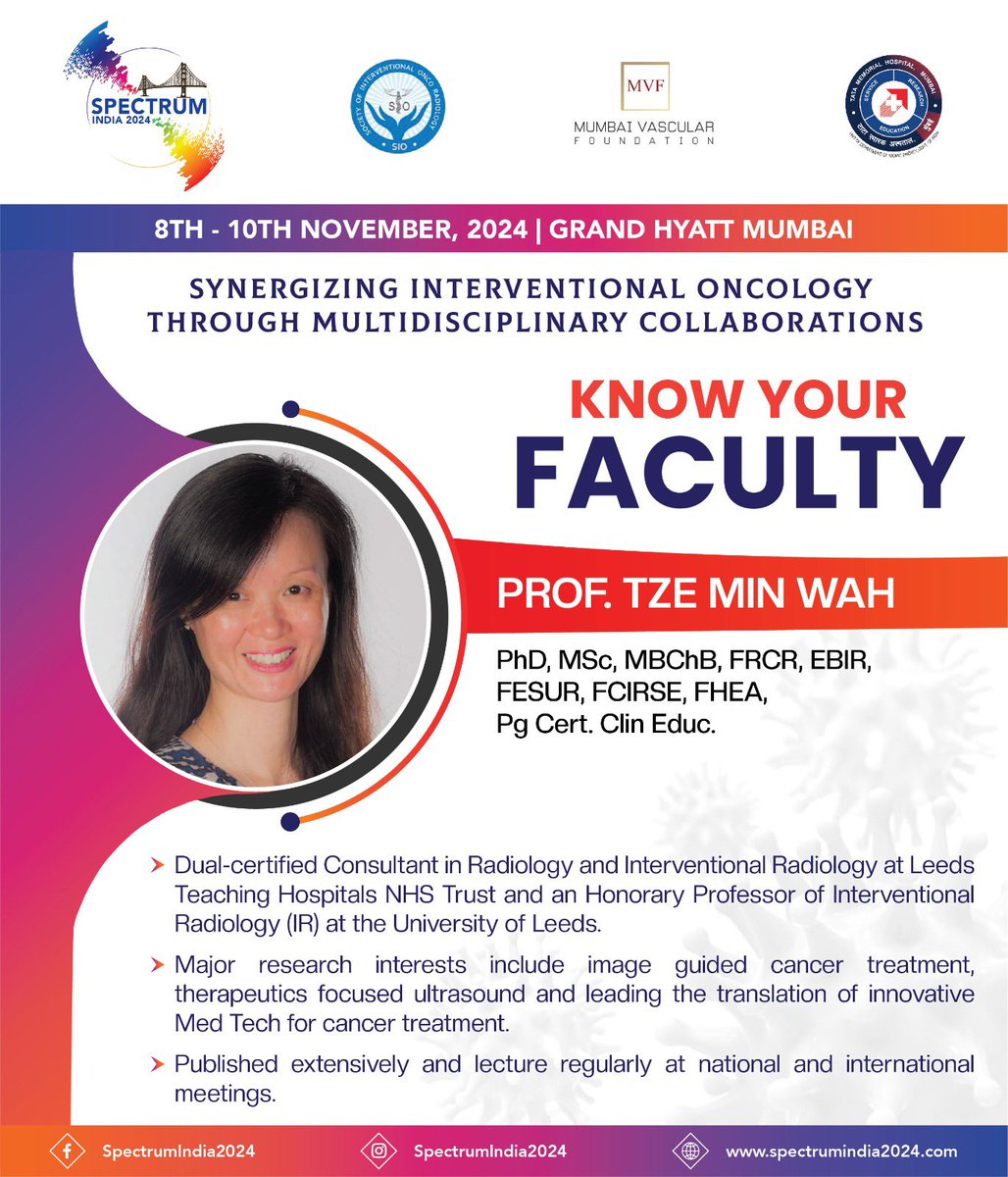 Spectrumin2024's tweet photo. Meet the Expert!

Get ready to be inspired by Prof. Tze Min Wah at Spectrum India 2024, With wealth of knowledge and a passion for teaching, Prof. Wah brings unparalleled expertise to our conference. Don't miss this opportunity to learn from one of the best in the field! https://t.co/ArtknU6iWx