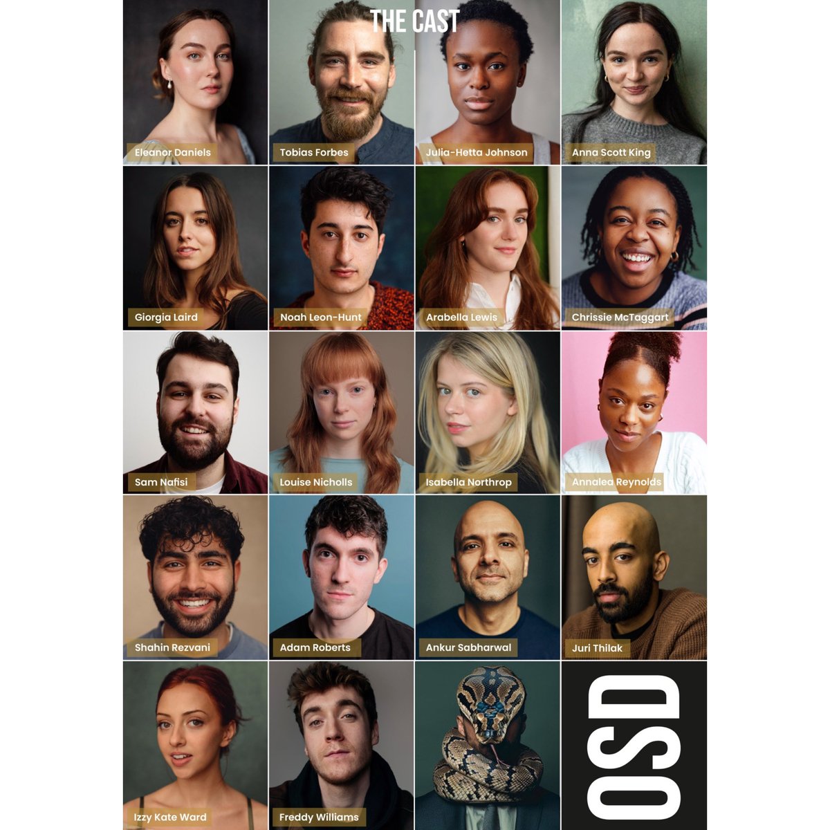 The Oxford School of Drama (@oxford_drama) on Twitter photo Here’s the cast for Snakes and Ladders, starring our One Year Course students 🤩
Snakes and Ladders
By <a href="/louisemmitt/">Louis Emmitt-Stern</a>
Directed by <a href="/matthewdirects/">Matthew Iliffe</a>
🗓 28-31 Aug, 2024
📍 <a href="/swkplay/">Southwark Playhouse</a>
🎟southwarkplayhouse.co.uk/productions/sn…
OSD grads send us a message for a discount code for £10 tickets! Here’s the cast for Snakes and Ladders, starring our One Year Course students 🤩
Snakes and Ladders
By <a href="/louisemmitt/">Louis Emmitt-Stern</a>
Directed by <a href="/matthewdirects/">Matthew Iliffe</a>
🗓 28-31 Aug, 2024
📍 <a href="/swkplay/">Southwark Playhouse</a>
🎟southwarkplayhouse.co.uk/productions/sn…
OSD grads send us a message for a discount code for £10 tickets!