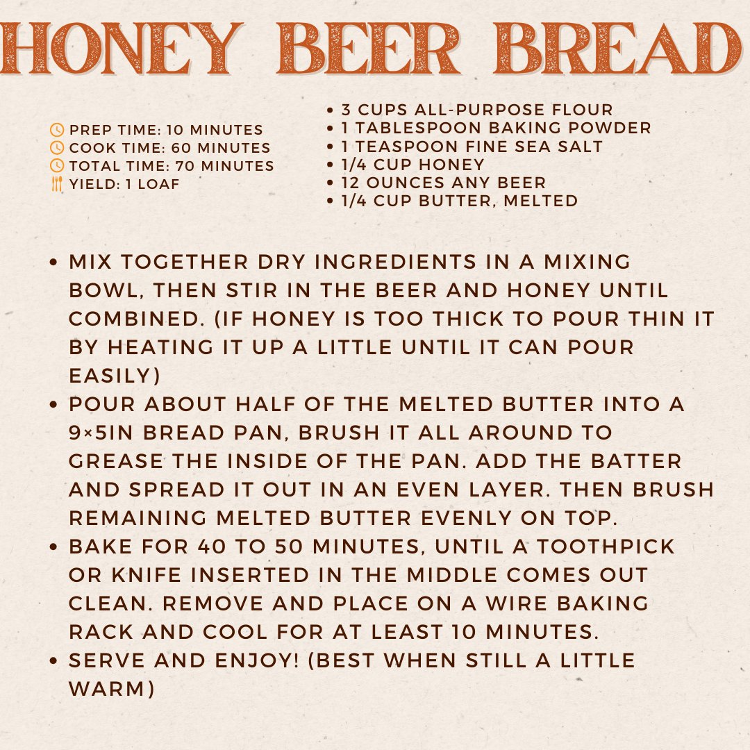 🍺🍞 Celebrate International Beer Day with this delicious Honey Beer Bread recipe! Perfectly easy to make and a great way to enjoy the day. Happy baking! #FoodieFriday #BeerDay  #recipe
