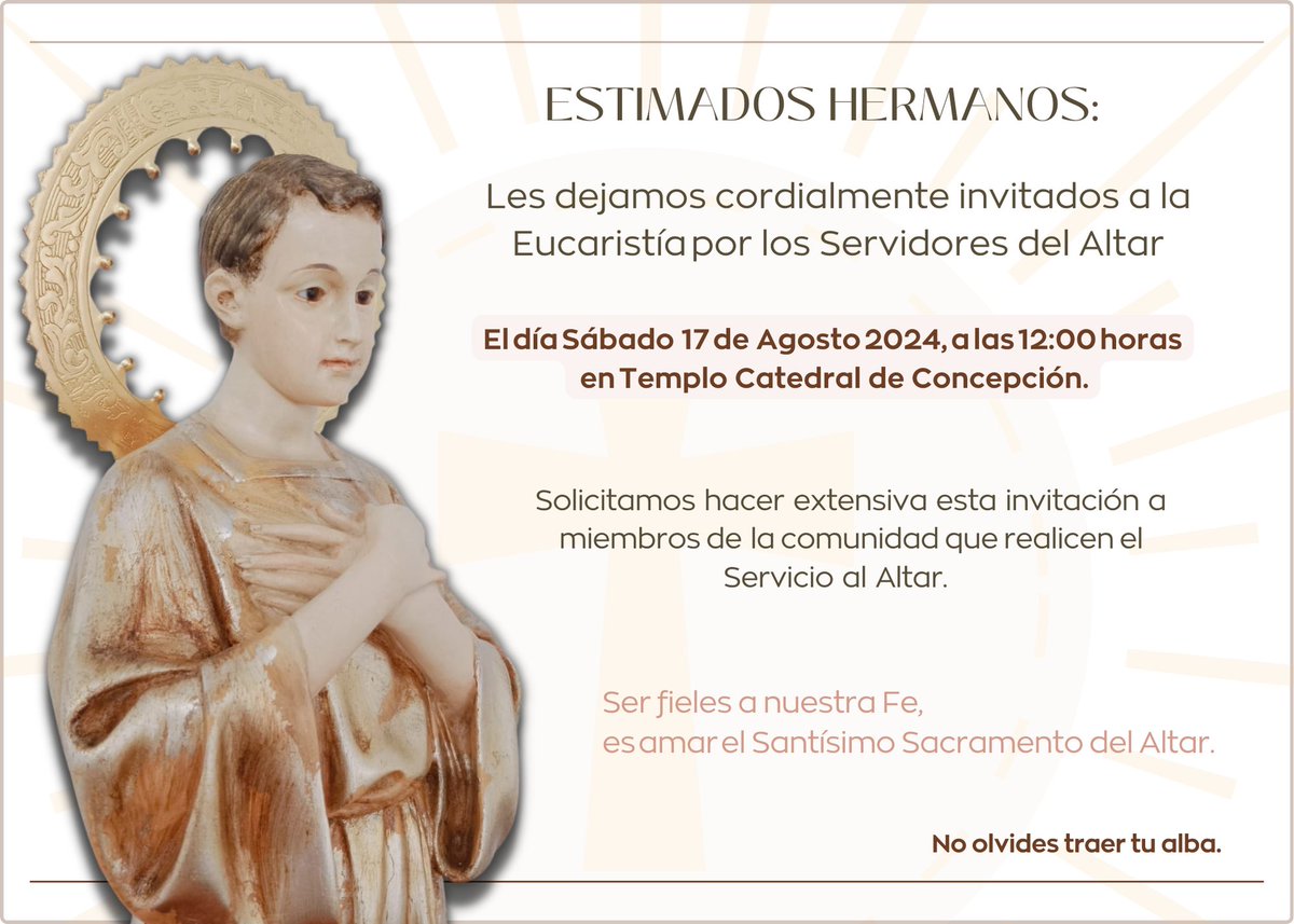 Servidores del Altar

Todos invitados