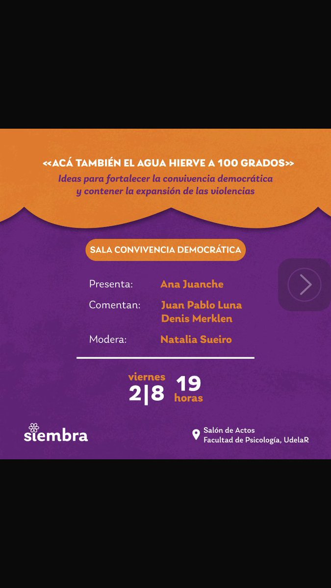 natisueiro's tweet photo. Hoy cerramos una etapa de 18 meses de trabajo y @anulolbapnauj y @DenisMerklen vienen a comentar el documento de la Sala de Convivencia Democrática de @SiembraUy @AnaJuanche https://t.co/mRu61jnZXu