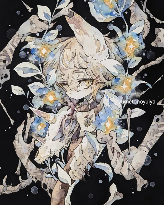 #私はこういう絵師です見た絵師全員参加心に住まう空想上の存在達を描いてます 