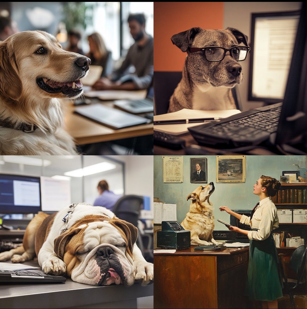 Patricia Huber, LCSWR π¨βπ©βπ§βπ¦ππΊπ»πΎ (@pattylcsw) on Twitter photo Happy Friday #SocialWorkAiArt! Last week were the dog days of summer and this week is βworking like a dogβ I want to be the one on the lower right! #SWTech #SWFutures <a href="/njsmyth/">Nancy J. Smyth, PhD, LCSW</a> <a href="/socworkpodcast/">Jonathan Singer ποΈ</a> <a href="/TheGinaGi/">Dr. Gina (She/Her) Gi ππΎ</a> <a href="/igraywill/">Ian G. Williams</a> Happy Friday #SocialWorkAiArt! Last week were the dog days of summer and this week is βworking like a dogβ I want to be the one on the lower right! #SWTech #SWFutures <a href="/njsmyth/">Nancy J. Smyth, PhD, LCSW</a> <a href="/socworkpodcast/">Jonathan Singer ποΈ</a> <a href="/TheGinaGi/">Dr. Gina (She/Her) Gi ππΎ</a> <a href="/igraywill/">Ian G. Williams</a>