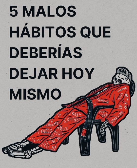Alex_Inspira's tweet photo. 🚨5 MALOS HÁBITOS QUE ATASCAN TU VIDA Y TE LIMITAN🚨

LA #2 ES CLAVE PARA LOGRARLO.

📂Guárdate este hilo y léelo a menudo para motivarte📂 https://t.co/zmcyr9GDmj