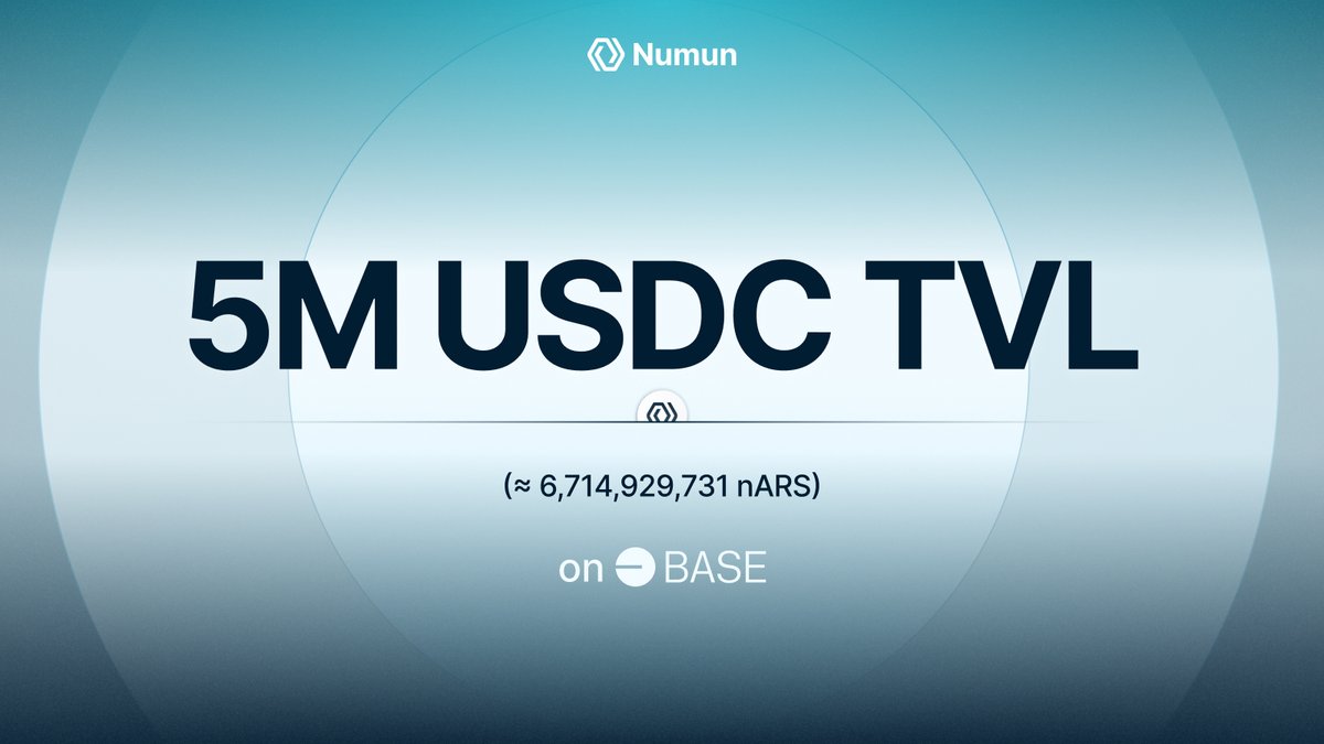 We've Reached $5M USD in Three Weeks and We're Still Rising

We are excited to announce that the Numun App has increased its TVL by 233% in the past week, reaching an impressive $5 million USDC in $nARS. Since our launch, we have become the fastest-growing project on <a href="/base/">Base</a> this