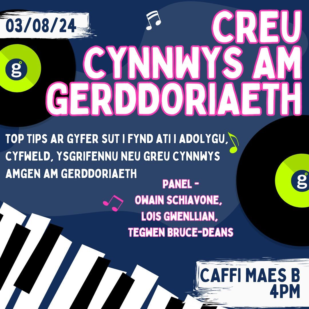 Diddordeb mewn creu cynnwys am gerddoriaeth ond ddim yn siŵr lle i ddechrau? 🎧

Dewch draw i Gaffi @maesbmaesb HEDDIW!

Bydd <a href="/OwainSgiv/">Owain Schiavone 🏴󠁧󠁢󠁷󠁬󠁳󠁿</a>, @loisgwenllian a <a href="/_tegwen/">tegwen</a> yn rhannu eu tips ar gyfer adolygu, cyfweld, ysgrifennu a chreu cynnwys amgen am gerddoriaeth📝

⏰ 4pm, 03/08