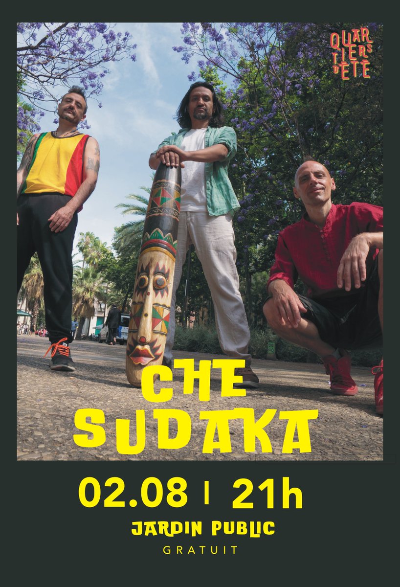 Che Sudaka ce soir en concert à Oloron ! 

📍Rendez-vous à 21h, au jardin public