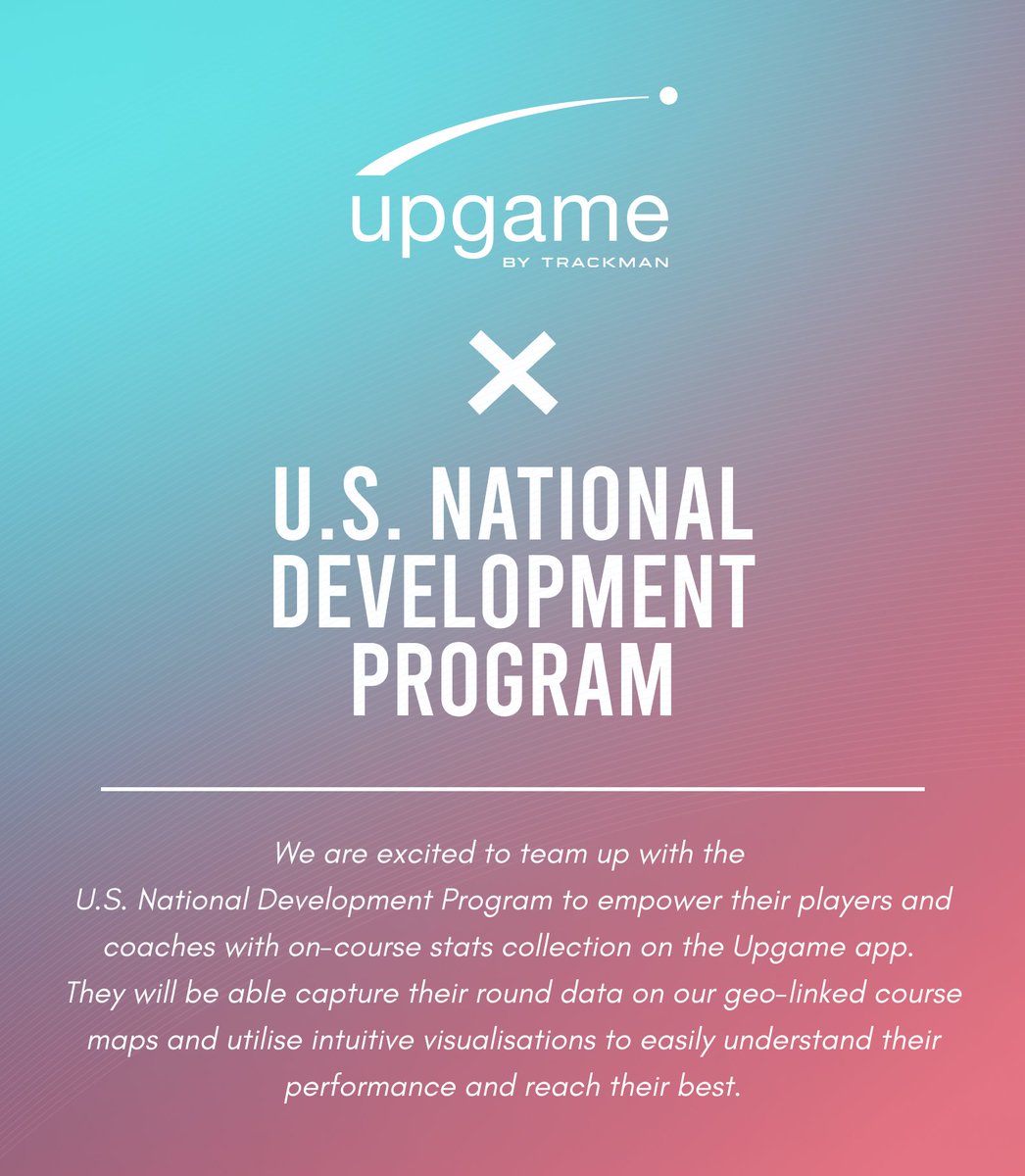 We are excited to Team up with the US National Development Program!

#Upgame #USGA #Golfstats #GolfPerformance