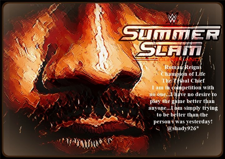 Shady926's tweet photo. #RomanReigns #TheOneAnOnly #TribalChief #HeadOfTheTable #ChampionOfLife #SamoanDynasty #Bloodline #RomanEmpire #SummerSlam #WeWantRoman like so many others i can wish a dream...Only Roman knows for sure...It's time Chief come save us!! https://t.co/JXK5aG6ytA