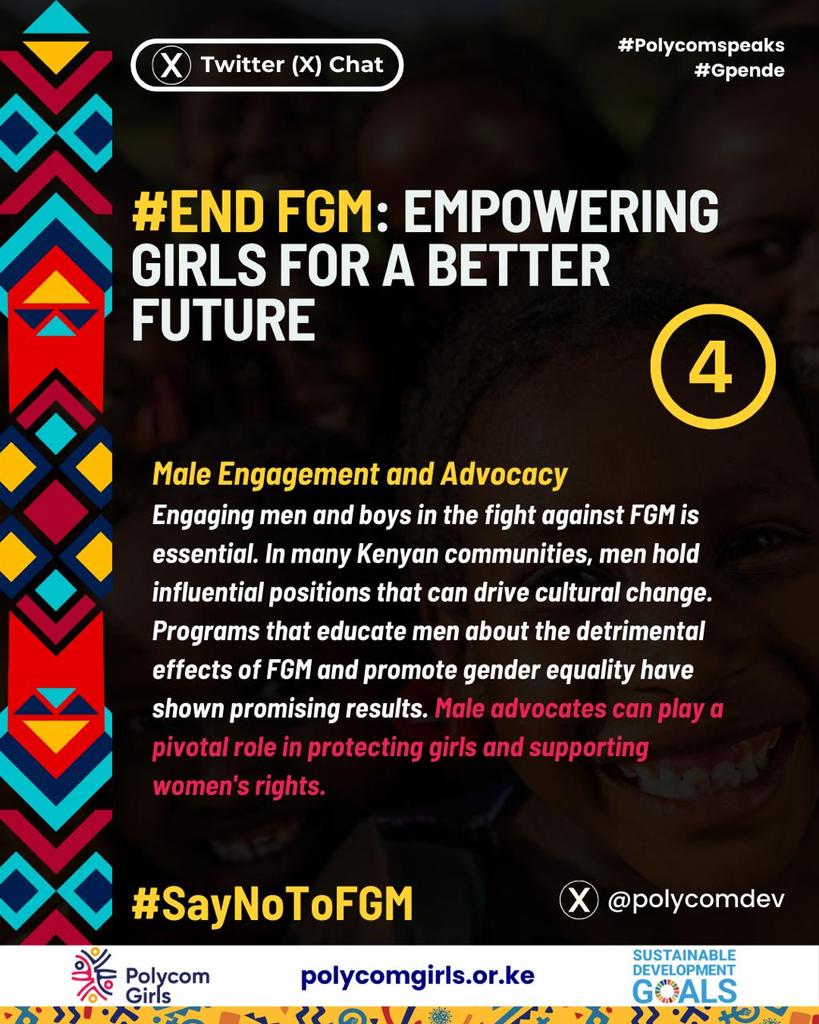 Advocating the male engagement in fighting FGM is important because the position held can helpfully create a cultural change that is faced in different communities

<a href="/UNFPAKen/">UNFPA in Kenya</a>
@DSWKenya 
<a href="/polycomdev/">Polycom Girls 💛💙💖</a>

#SayNoToFGM
#Polycomspeaks