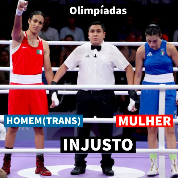 Absurdo e inadmissível um homem (trans) competir contra uma mulher…

Vimos um homem batendo em uma mulher . Até quando vamos ver esses absurdos!