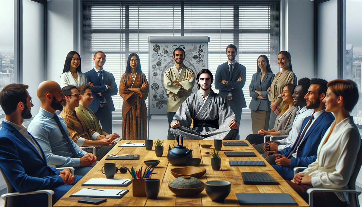 FlowWithAI's tweet photo. IT Director Maxim introduces "The Week of Dao" at work by doing nothing, leading to faster project completion. #WuWei #DaoInBusiness Read more https://t.co/am1v1HjXyM https://t.co/UOTIRfKBII