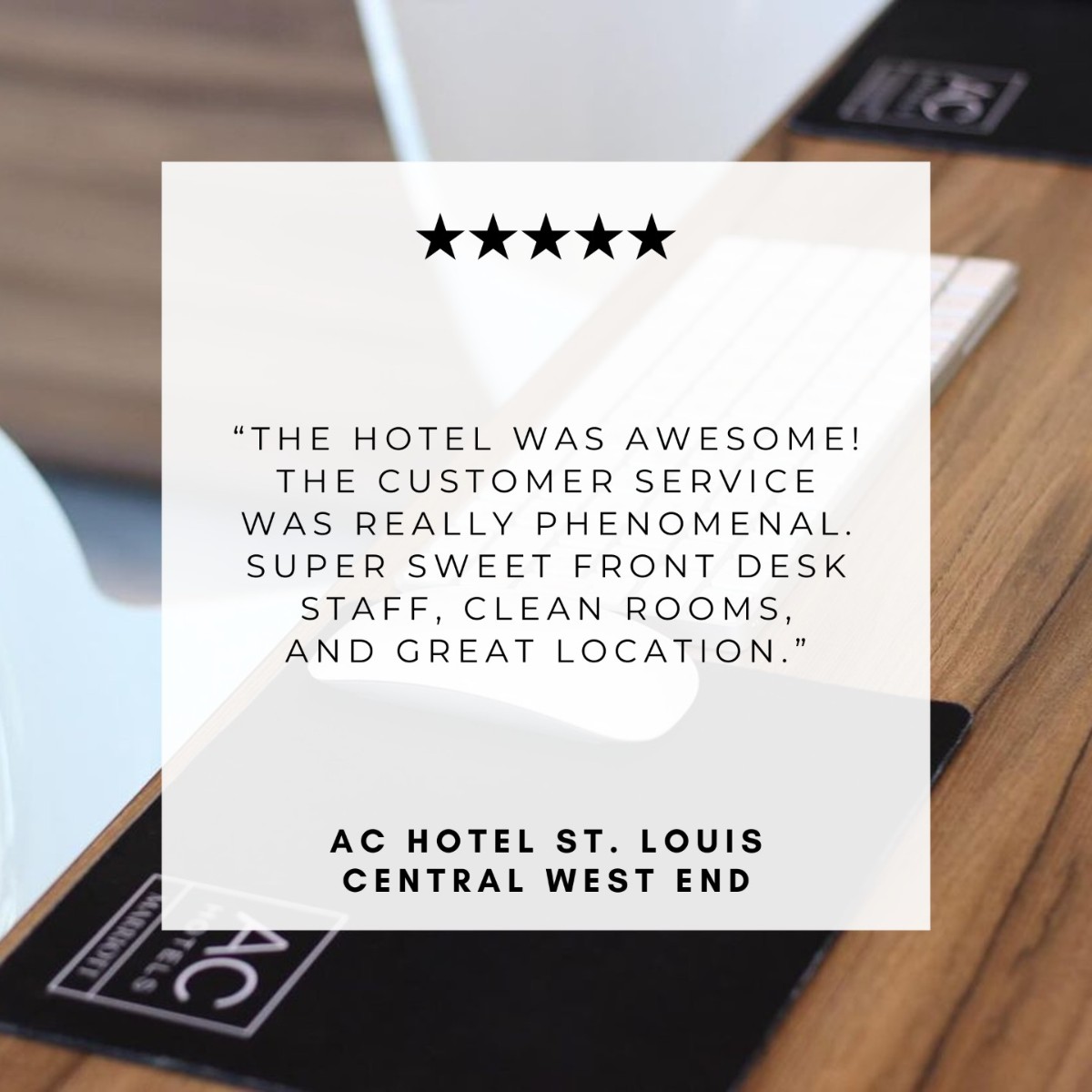 ACHotelSTL's tweet image. A super sweet review to kickstart the new month... don't mind if we do.

#PerfectlyPrecise #Hospitality #SuperSweet #FiveStar