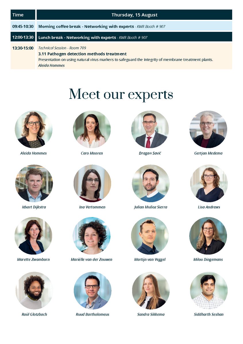Raul Glotzbach (@raul_glotzbach) on Twitter photo Will you be at <a href="/IWAHQ/">International Water Association</a> #WorldWaterCongress in Toronto?
🔎Come find the <a href="/KWR_Water/">KWR Water Research Institute</a> & Friends booth (# 907) and join, listen, and share during the several activities we have planned!
📷Here's a sneak peak of what's to come!
#KWRandFriends #CollectiveResearch #WaterInclusiveFuture Will you be at <a href="/IWAHQ/">International Water Association</a> #WorldWaterCongress in Toronto?
🔎Come find the <a href="/KWR_Water/">KWR Water Research Institute</a> & Friends booth (# 907) and join, listen, and share during the several activities we have planned!
📷Here's a sneak peak of what's to come!
#KWRandFriends #CollectiveResearch #WaterInclusiveFuture