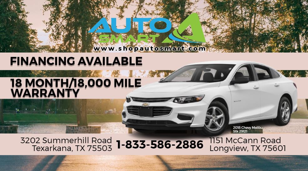 AutosmartBHPH's tweet image. This white gem combines elegance with efficiency!
🎆WE FINANCE🎆
1️⃣-8️⃣3️⃣3️⃣-5️⃣8️⃣6️⃣-2️⃣8️⃣8️⃣6️⃣
See details on this 2018 Chevy Malibu here👇
shopautosmart.com/vehicle/used-2…
Visit us!
🎯3202 Summerhill Road, Texarkana, TX 75503
18 Month/18,000 Mile Warranty Included!
#wefinance
