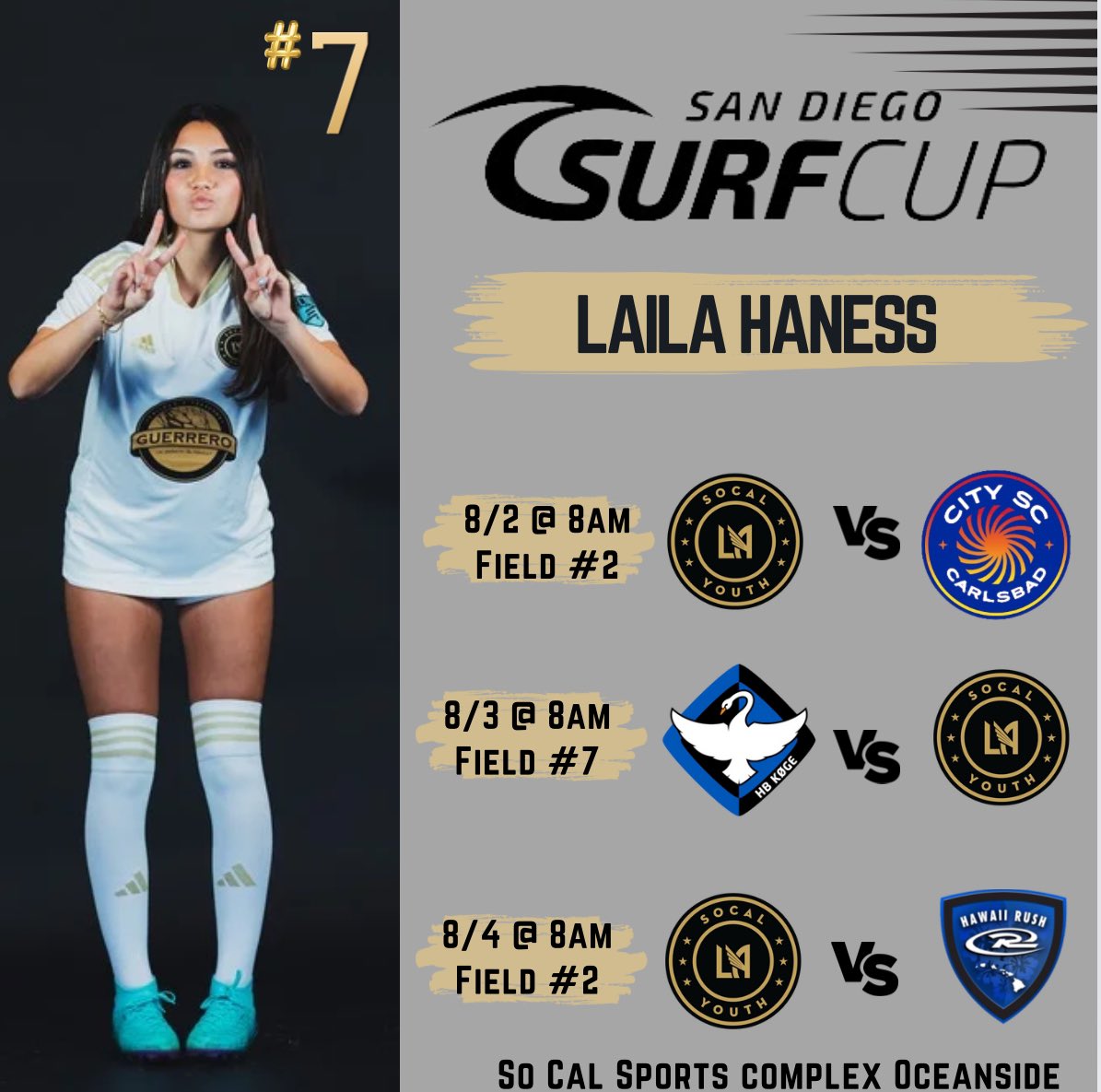 Surf Cup 2024 Game Schedule 🖤💛