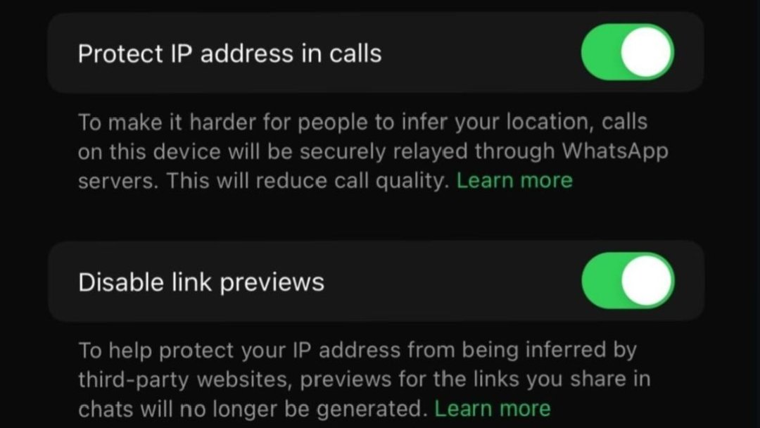 Para estar más seguros por favor activen la protección de IP de WhatsApp 

Vayan opciones →Privacidad →Avanzado y activan las dos opciones que están ahí
