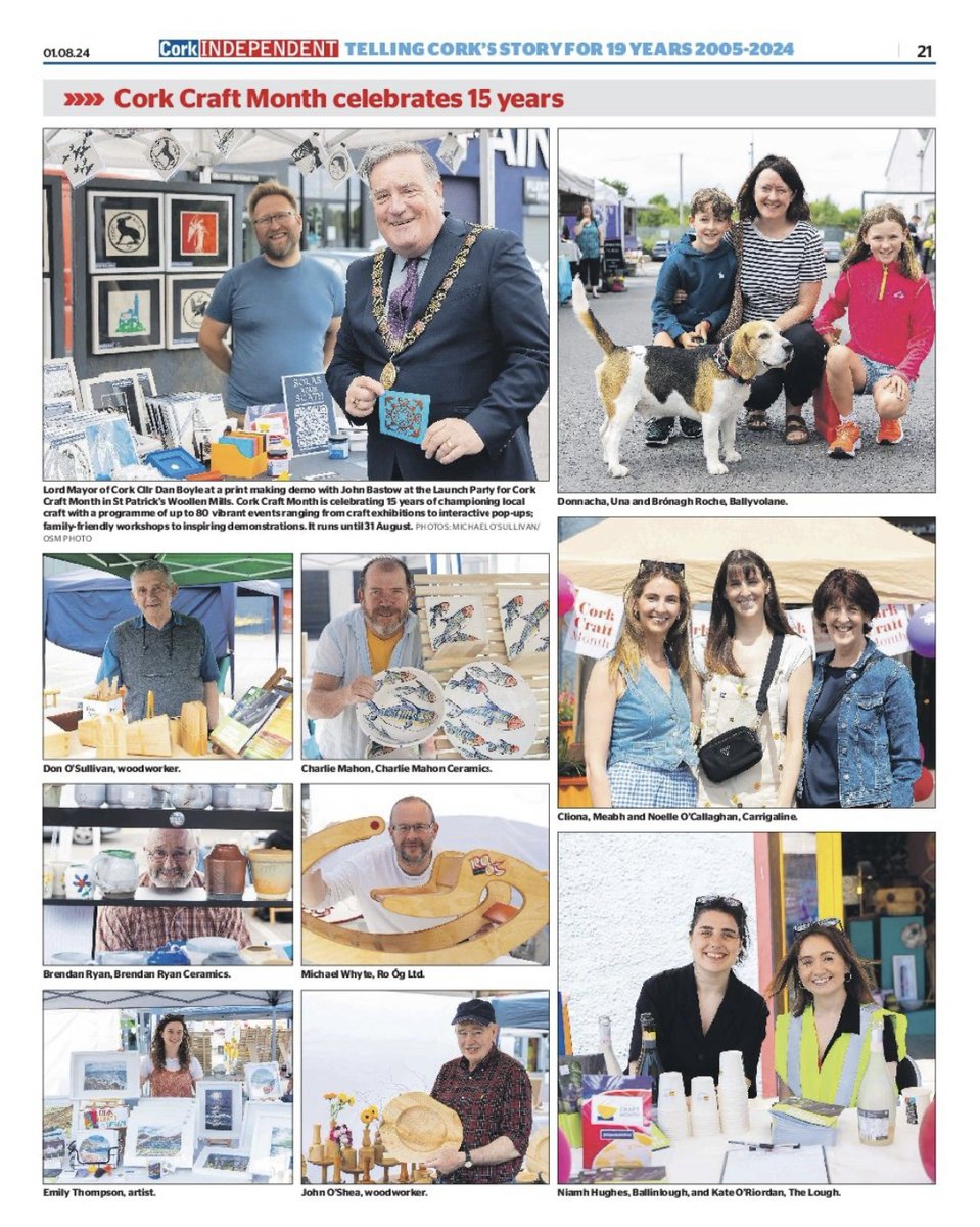 OSMPhotography's tweet photo. Recent coverage for Cork Craft Month.
https://t.co/ZajYvRPWX1
Pictures: Michael O'Sullivan | OSM PHOTO
#OSMPHOTO #Cork #Craft #Design #Creatives #CorkCraftMonth #Handcrafted #MadeLocal #PureCork #CreativeCork #CorkPhotographers #PhotographersCork https://t.co/KssMSc9uCX