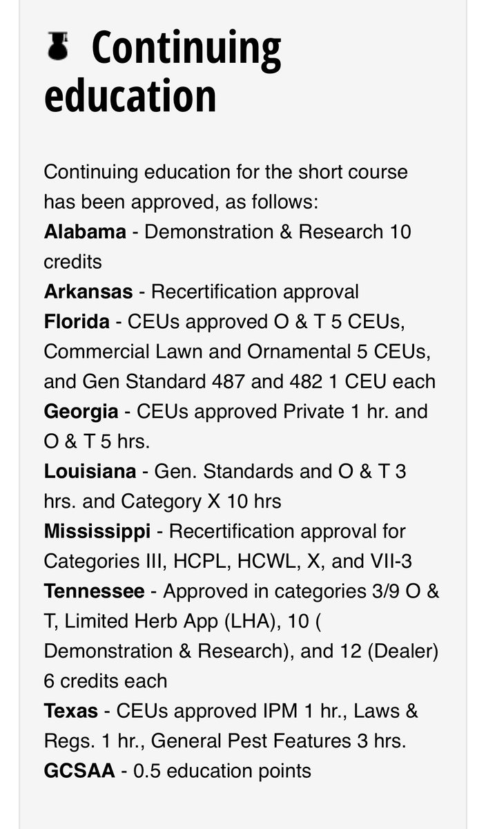Come get your CEUs. pss.msstate.edu/workshops/turf…