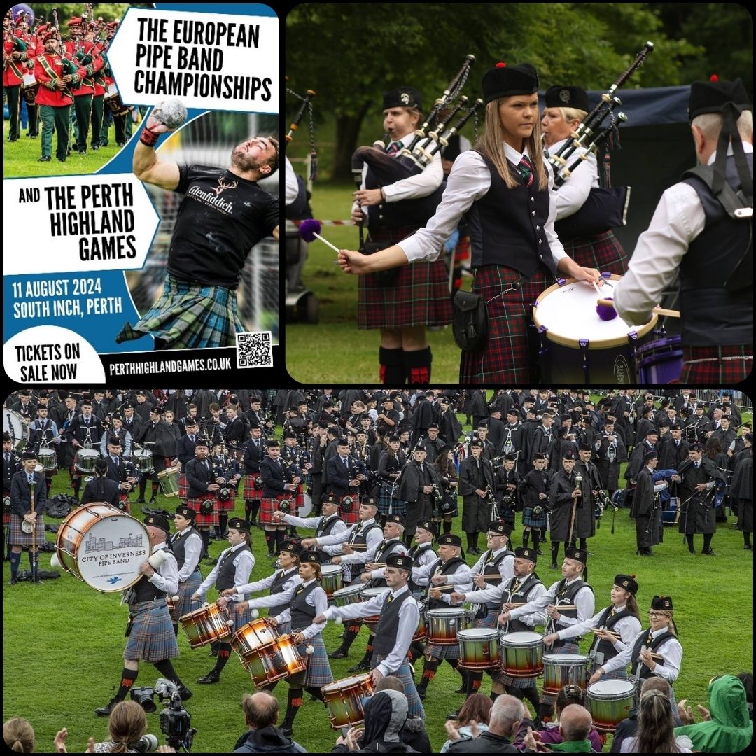 🎉 Exciting year for the Perth Highland Games on August 11th, 2024! 

For the first time, they’ll host European Pipe Band Championship. Don't miss the chance to see talented musicians from around the globe! 

#pipebandlove #scottishevents #proudsponsor #cunninglygood