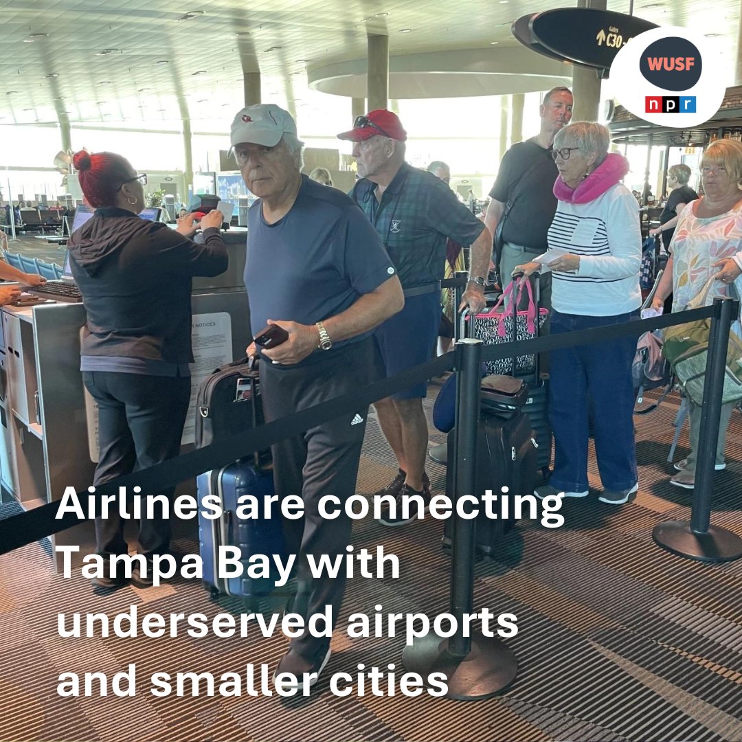 You may have noticed that when traveling to a city like New York, Atlanta or Los Angeles, a nonstop out of Tampa is a common option. Costly flights with layovers are the norm when going to or from smaller cities — but not anymore.
wusf.org/transportation…