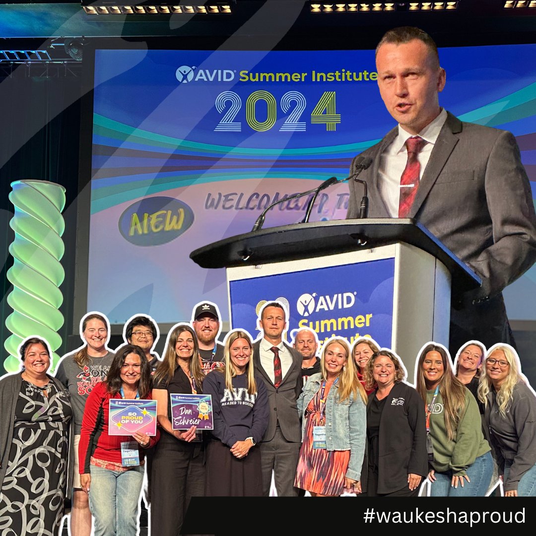 On Thursday, the Waukesha South High School AVID team wrapped up the AVID Summer Institute in Minneapolis, MN. AVID selected Dan as a featured speaker, and we can't wait to share a video of Dan's speech! #waukeshaproud #avid