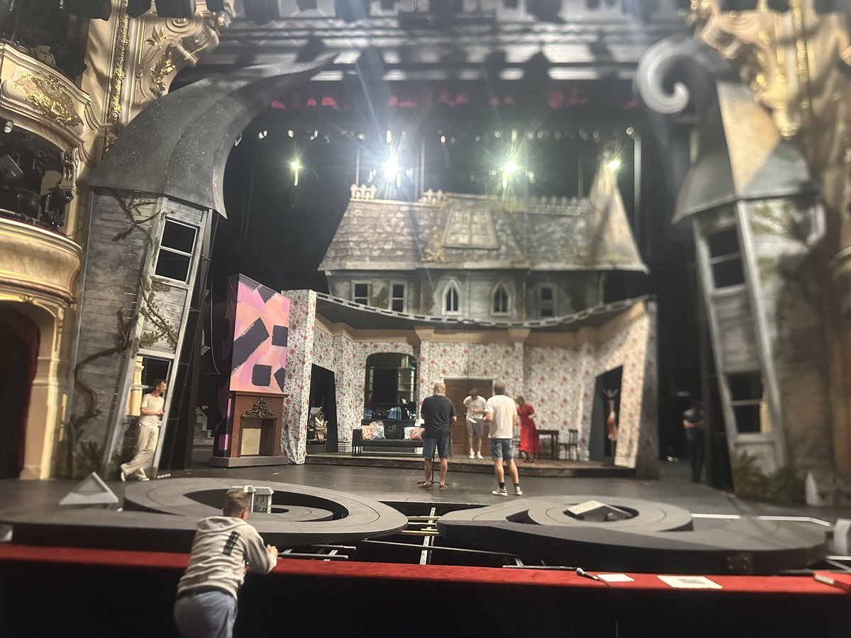 stagescenery's tweet photo. Lovely summer rehearsals in Prague, the process begins  #Beetlejuice Beetlejuice Beetlejuice! #divadlo #musical #prague #Karlin https://t.co/LOwtAO5UX4